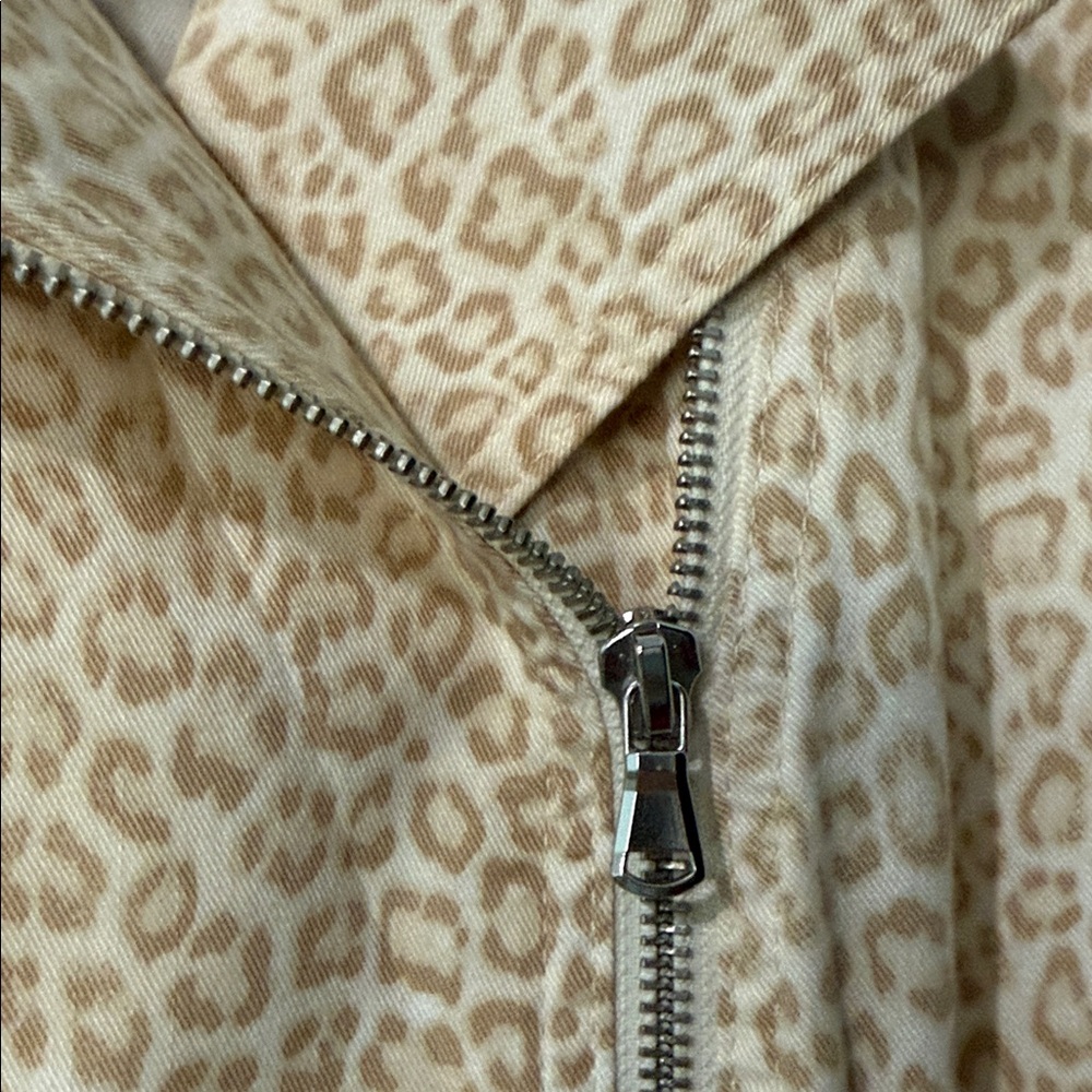 Chico's Cream Leopard Utility Jacket - image 3